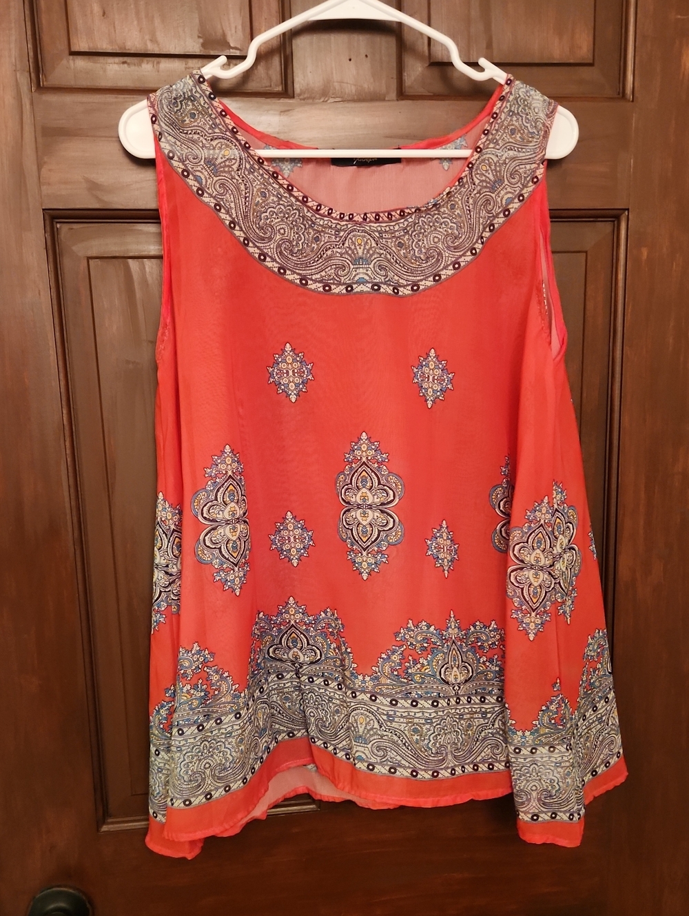 JAKPOT Coral Paisley-Print Sleeveless TankJackpot